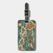 Étiquette À Bagage Carte 1950 de Dole de peinture à l'huile d'Hawaï (Devant Vertical)