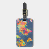 Étiquette À Bagage carte 8 du monde (Devant Vertical)