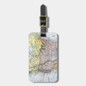 ÉTIQUETTE À BAGAGE CARTE : AMÉRIQUE DU NORD, 1890 (Devant Vertical)