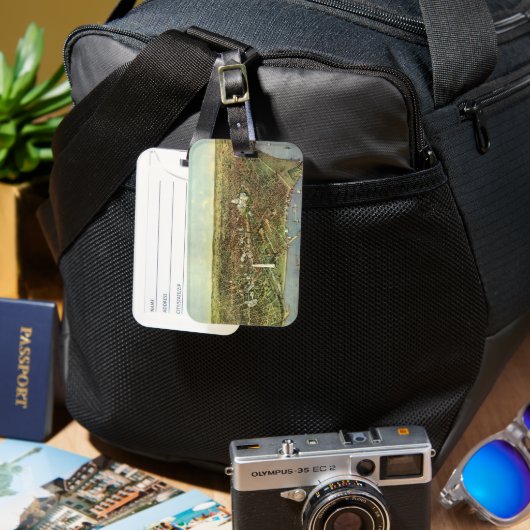 Étiquette À Bagage Carte antique avec une vue panoramique de Washingt (Recto & Verso)