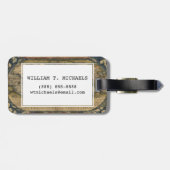 Étiquette À Bagage Carte antique du monde (Dos horizontal)