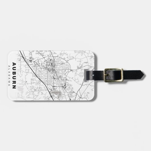 Étiquette À Bagage Carte Auburn (Devant horizontal)