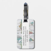 Étiquette À Bagage Carte Boho II (Dos Vertical)