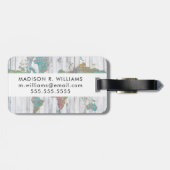 Étiquette À Bagage Carte Boho II (Dos horizontal)