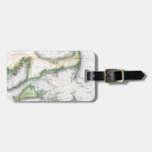 Étiquette À Bagage Carte Cape Cod, Nantucket, Martha's Vineyard (Devant horizontal)