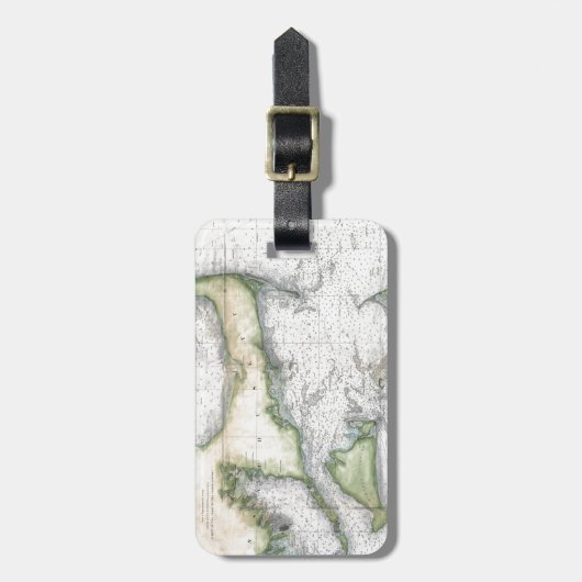 Étiquette À Bagage Carte Cape Cod, Nantucket, Martha's Vineyard (Devant Vertical)