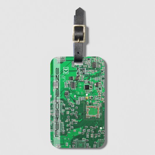 Étiquette À Bagage Carte circuit imprimé circuit vert PCB (Devant Vertical)