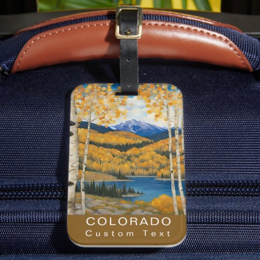 Étiquette À Bagage Carte Colorado Mountain Vacances Souvenir (Insitu Rectoal 2)
