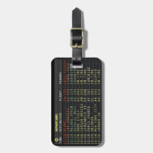 Étiquette À Bagage Carte d'aéroport (personnalisable) (Devant Vertical)