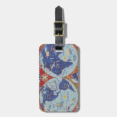 Étiquette À Bagage Carte d'Air France du monde (Devant Vertical)