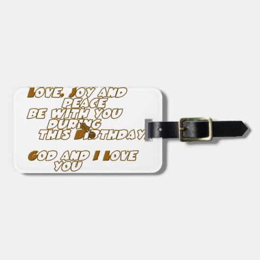 Étiquette À Bagage Carte d'anniversaire pour un ami chrétien (Devant horizontal)