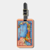 Étiquette À Bagage Carte d'automobile de touristes de Cape Cod le (Devant Vertical)