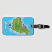 Étiquette À Bagage Carte de Bornéo (Devant Horizontal)