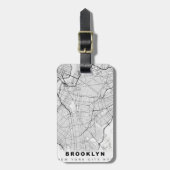 Étiquette À Bagage Carte de Brooklyn (Devant Vertical)