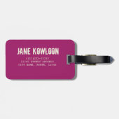 Étiquette À Bagage Carte de circuit rouge conception rétro nerd (Dos horizontal)