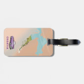 Étiquette À Bagage Carte de Croatie Affiche illustrée. (Dos horizontal)