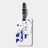 ÉTIQUETTE À BAGAGE CARTE DE DRAPEAU DE LA GRÈCE (Devant Vertical)