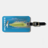 Étiquette À Bagage Carte de Gibraltar (Devant horizontal)