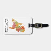 Étiquette À Bagage Carte de la province de Hollande Style Patchwork b (Devant horizontal)