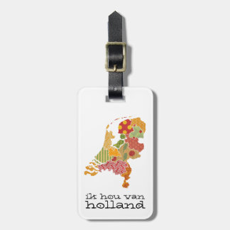 Étiquette À Bagage Carte de la province de Hollande Style Patchwork b