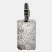 Étiquette À Bagage Carte de la Virginie, 1612 (Devant Vertical)