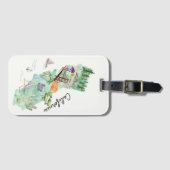 Étiquette À Bagage Carte de l'état de la Californie (Devant Horizontal)