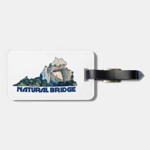 Étiquette À Bagage Carte de l'État de Virginie Natural Bridge
