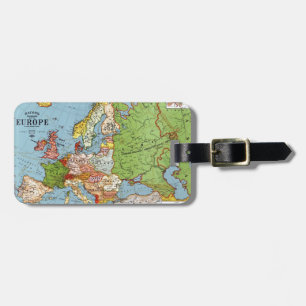 Étiquette À Bagage Carte de l'Europe