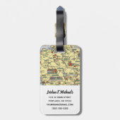 Étiquette À Bagage Carte de l'Irlande historique (Dos Vertical)