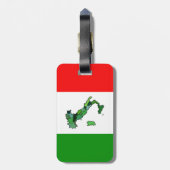 Étiquette À Bagage Carte de l'Italie et du drapeau italien (Dos Vertical)