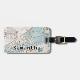 Étiquette À Bagage Carte de New York City, 1728