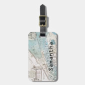 Étiquette À Bagage Carte de New York City, 1728 (Devant Vertical)