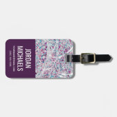 Étiquette À Bagage Carte de Paris France (Devant horizontal)