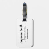 Étiquette À Bagage Carte de Philadelphie (Dos Vertical)