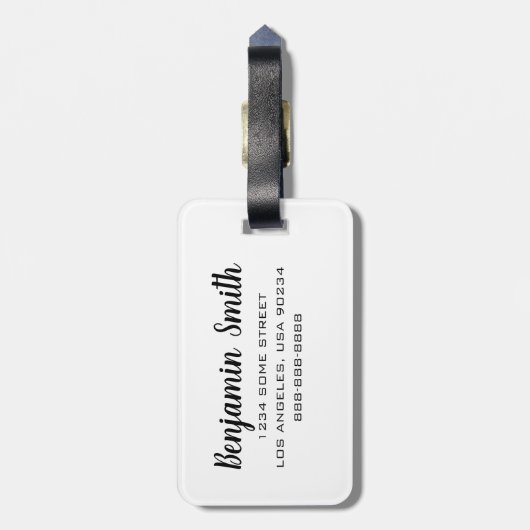 Étiquette À Bagage Carte de Philadelphie (Dos Vertical)