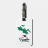 Étiquette À Bagage carte de Praslin Seychelles (Dos Vertical)