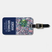 Étiquette À Bagage Carte de Rome Italie (Devant horizontal)