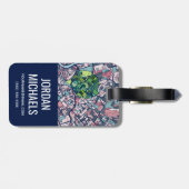 Étiquette À Bagage Carte de Rome Italie (Dos horizontal)