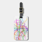 Étiquette À Bagage Carte de souterrain de Tokyo Japon (Devant Vertical)