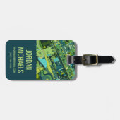 Étiquette À Bagage Carte de structure de ville d'Amsterdam (Devant horizontal)