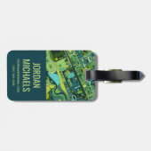 Étiquette À Bagage Carte de structure de ville d'Amsterdam (Dos horizontal)