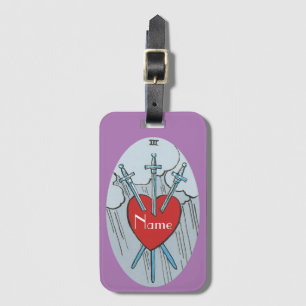 Étiquette À Bagage Carte de Tarot 3 Épées Thunder_Cove 