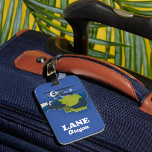 Étiquette À Bagage Carte de voyage Lane Oregon
