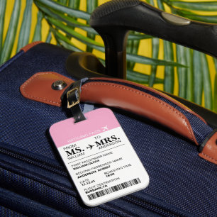 Étiquette À Bagage Carte d'embarquement moderne élégante personnalisé