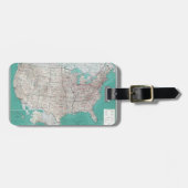 Étiquette À Bagage Carte des USA (Devant horizontal)