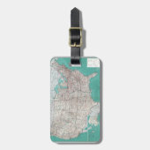 Étiquette À Bagage Carte des USA (Devant Vertical)