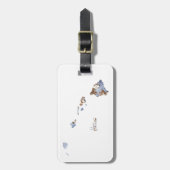 Étiquette À Bagage Carte d'État de Blue & Gold Hawaii (Devant Vertical)