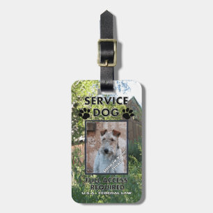 Étiquette À Bagage Carte d'identité à photo de chien de service de