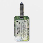 Étiquette À Bagage Carte d'identité à photo de chien de service de (Dos Vertical)