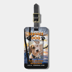 Étiquette À Bagage Carte d'identité à photo de chien de service de la